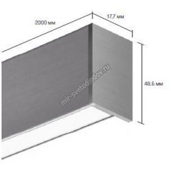 Накладной алюминиевый профиль для светодиодных лент LD profile – 50, 93993